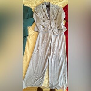 Periwinkle high waist Wide-Leg suite